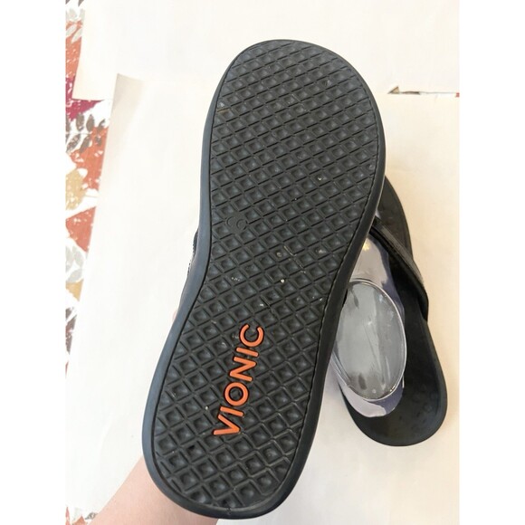 Vionic Orthaheel Tide II Women’s US 9 Patent Leather Flip Flops Sandals Black - Picture 4 of 9